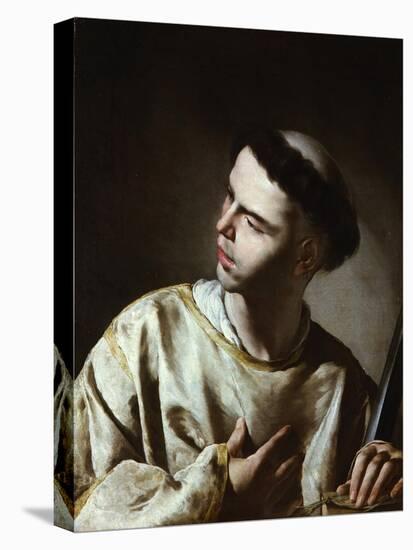 Saint Lawrence-Bernardo Cavallino-Stretched Canvas