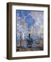 Saint Lazare Station, 1877-Claude Monet-Framed Giclee Print