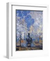 Saint Lazare Station, 1877-Claude Monet-Framed Giclee Print