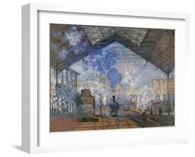 Saint Lazare Station-Claude Monet-Framed Art Print