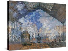 Saint Lazare Station-Claude Monet-Stretched Canvas