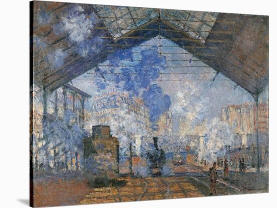 Saint Lazare Station-Claude Monet-Stretched Canvas