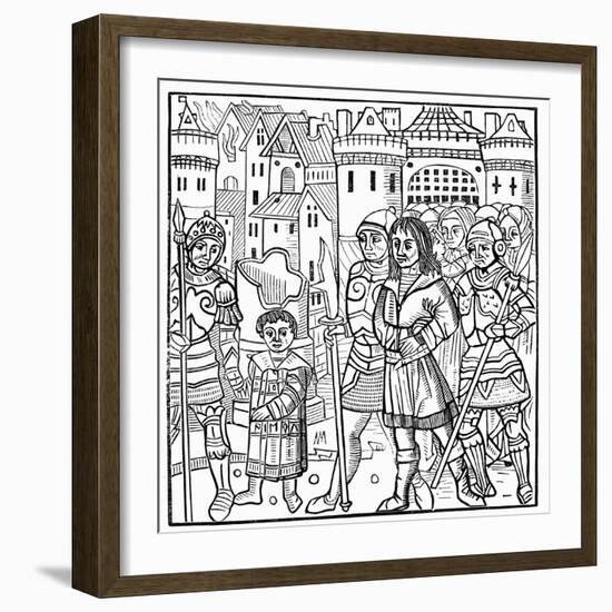 Saint Louis and His Brothers Taken Prisoner During the Seventh Crusade, 1250-null-Framed Giclee Print