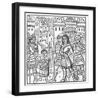 Saint Louis and His Brothers Taken Prisoner During the Seventh Crusade, 1250-null-Framed Giclee Print