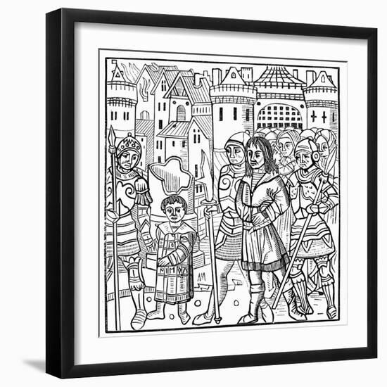 Saint Louis and His Brothers Taken Prisoner During the Seventh Crusade, 1250-null-Framed Giclee Print