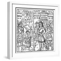 Saint Louis and His Brothers Taken Prisoner During the Seventh Crusade, 1250-null-Framed Giclee Print