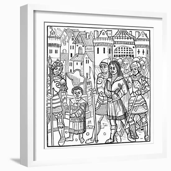 Saint Louis and His Brothers Taken Prisoner During the Seventh Crusade, 1250-null-Framed Giclee Print