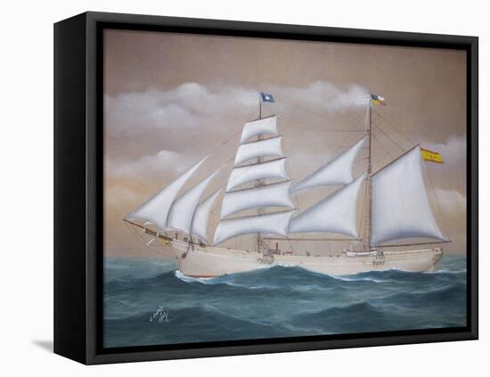 Saint Louis Brigantine-J. Bastida-Framed Stretched Canvas