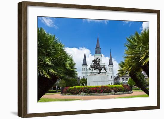 Saint Louis Cathedral and Jackson Square-Gary718-Framed Photographic Print