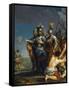 Saint Louis Departing for the Crusade Par Antonio Gionima (1697-1732) - Oil on Copper, 45X35,8 - Pr-Antonio Gionima-Framed Stretched Canvas