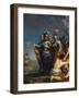 Saint Louis Departing for the Crusade Par Antonio Gionima (1697-1732) - Oil on Copper, 45X35,8 - Pr-Antonio Gionima-Framed Giclee Print