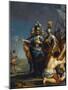 Saint Louis Departing for the Crusade Par Antonio Gionima (1697-1732) - Oil on Copper, 45X35,8 - Pr-Antonio Gionima-Mounted Giclee Print