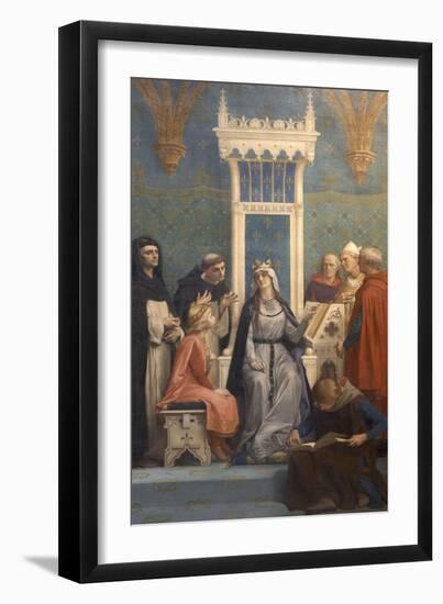 Saint Louis enseigné par sa mère-Alexandre Cabanel-Framed Giclee Print