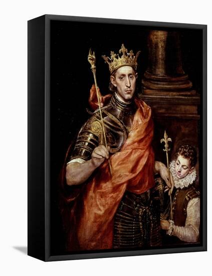 Saint Louis IX 1214-70 King of France-El Greco-Framed Stretched Canvas