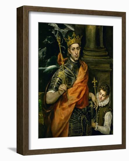 Saint Louis, King of France, and a Pageboy-El Greco-Framed Giclee Print