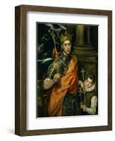 Saint Louis, King of France, and a Pageboy-El Greco-Framed Giclee Print