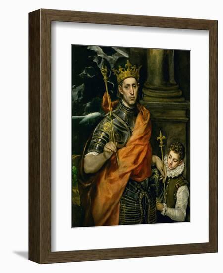 Saint Louis, King of France, and a Pageboy-El Greco-Framed Giclee Print