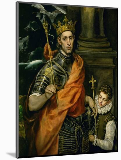 Saint Louis, King of France, and a Pageboy-El Greco-Mounted Giclee Print