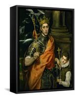 Saint Louis, King of France, and a Pageboy-El Greco-Framed Stretched Canvas