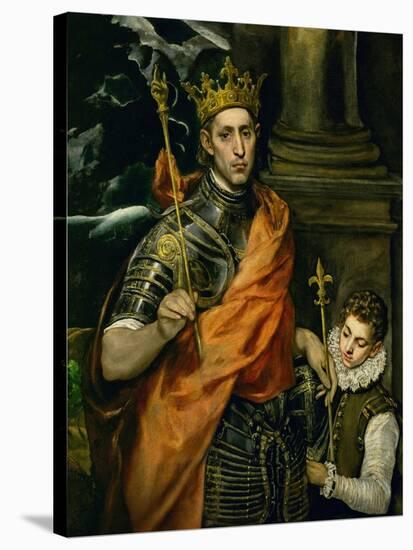 Saint Louis, King of France, and a Pageboy-El Greco-Stretched Canvas
