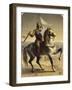 Saint Louis (Louis IX), roi de France en 1226 (1214-1270), portrait équestre lors de son-Emile Signol-Framed Giclee Print