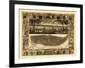 Saint Louis, Missouri - Panoramic Map-Lantern Press-Framed Art Print