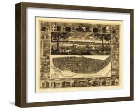 Saint Louis, Missouri - Panoramic Map-Lantern Press-Framed Art Print