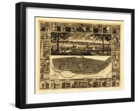 Saint Louis, Missouri - Panoramic Map-Lantern Press-Framed Art Print