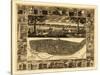 Saint Louis, Missouri - Panoramic Map-Lantern Press-Stretched Canvas