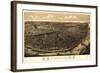 Saint Louis, Missouri - Panoramic Map-Lantern Press-Framed Art Print