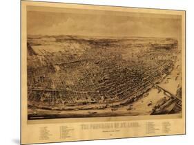 Saint Louis, Missouri - Panoramic Map-Lantern Press-Mounted Art Print