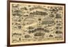 Saint Louis, Missouri - Panoramic Map-Lantern Press-Framed Art Print