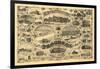 Saint Louis, Missouri - Panoramic Map-Lantern Press-Framed Art Print