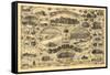 Saint Louis, Missouri - Panoramic Map-Lantern Press-Framed Stretched Canvas