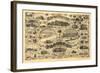 Saint Louis, Missouri - Panoramic Map-Lantern Press-Framed Art Print