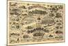 Saint Louis, Missouri - Panoramic Map-Lantern Press-Mounted Art Print