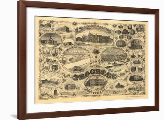 Saint Louis, Missouri - Panoramic Map-Lantern Press-Framed Art Print