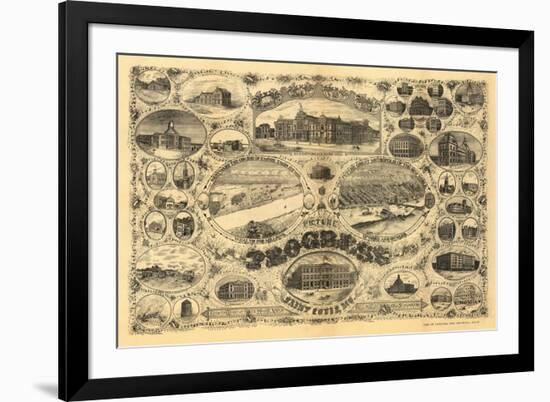 Saint Louis, Missouri - Panoramic Map-Lantern Press-Framed Art Print