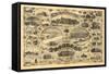 Saint Louis, Missouri - Panoramic Map-Lantern Press-Framed Stretched Canvas