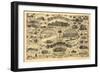 Saint Louis, Missouri - Panoramic Map-Lantern Press-Framed Art Print