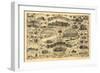 Saint Louis, Missouri - Panoramic Map-Lantern Press-Framed Art Print