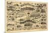 Saint Louis, Missouri - Panoramic Map-Lantern Press-Mounted Premium Giclee Print