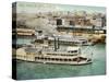 Saint Louis, Missouri: River Front, with Steamboat-null-Stretched Canvas