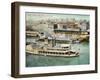 Saint Louis, Missouri: River Front, with Steamboat-null-Framed Photographic Print