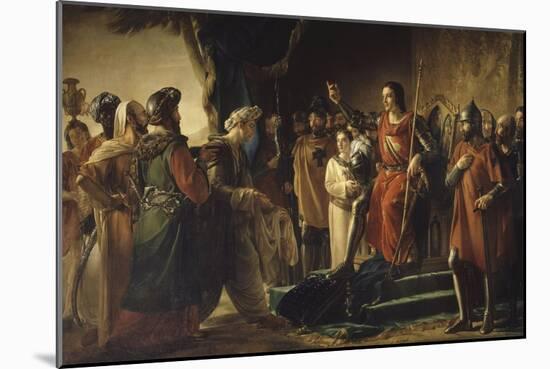 Saint-Louis reçoit à Saint-Jean d'Acre (Ptolémaïs) les envoyés de Rachid el Din Sinan, dit "le-Georges Rouget-Mounted Giclee Print