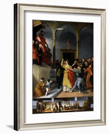 Saint Lucia in Front of the Court-Lorenzo Lotto-Framed Art Print