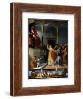 Saint Lucia in Front of the Court-Lorenzo Lotto-Framed Art Print