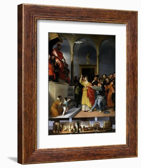 Saint Lucia in Front of the Court-Lorenzo Lotto-Framed Art Print