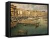 Saint Lucia in Naples, 1888-Vincenzo Migliaro-Framed Stretched Canvas