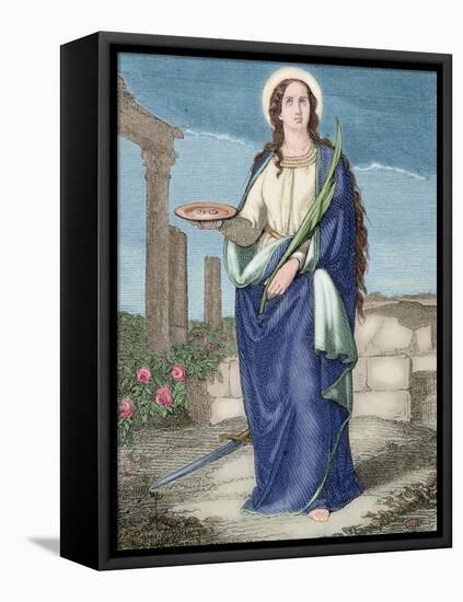 Saint Lucia of Syracuse (283-304)-null-Framed Stretched Canvas
